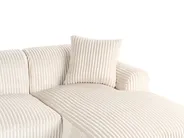 Corner Sofa STENUM Corduroy Off-White Left Hand_972507