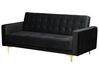 Modular Velvet Living Room Set Black ABERDEEN_857396