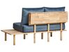 Tweezitsbank met tafel stof blauw SALO_932599