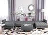 5 Seater U-shaped Modular Fabric Sofa Grey ABERDEEN_715950