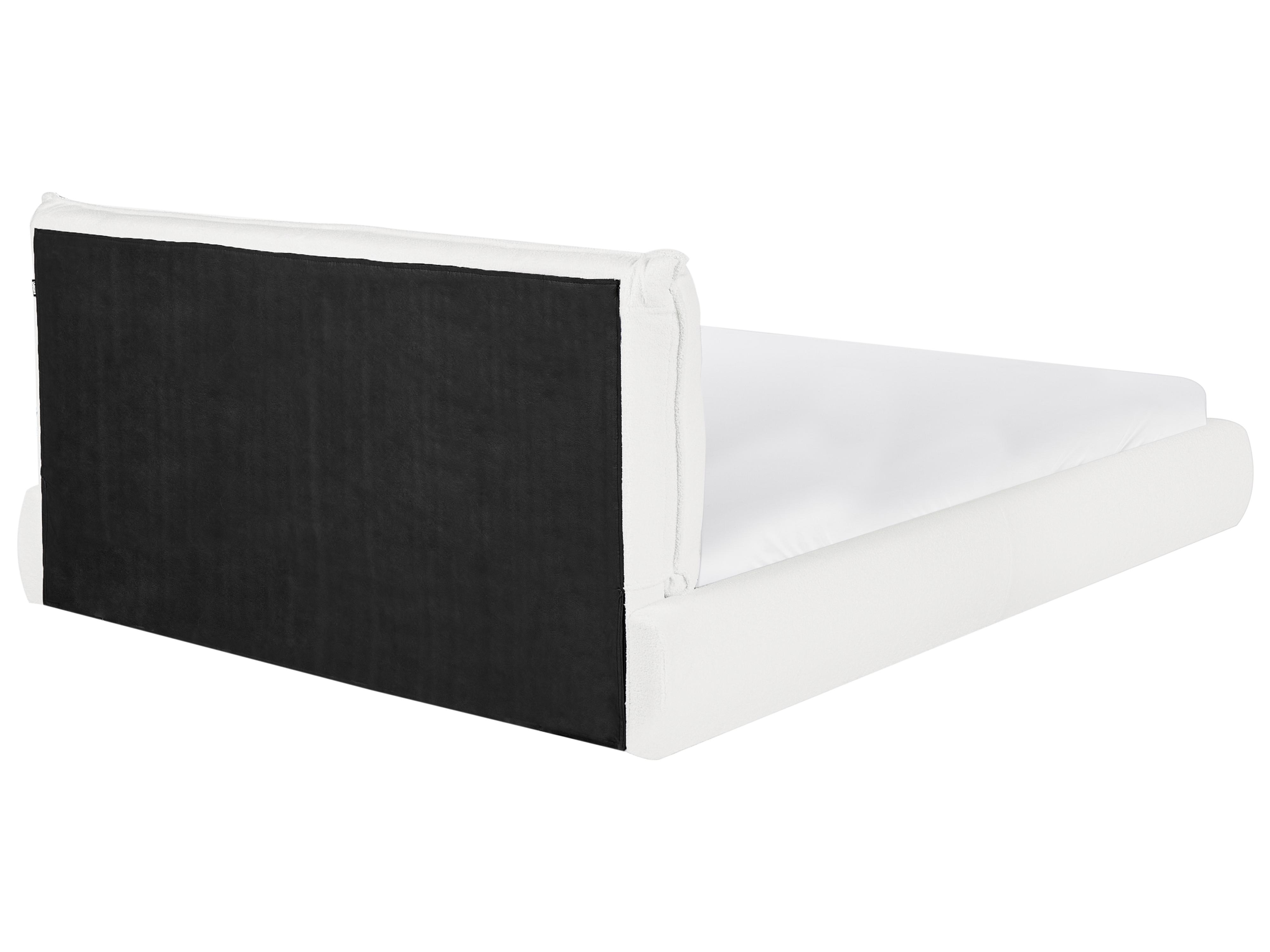 Bett mit Lattenrost Bouclé VINAY 160 x 200 cm Weiß_945822