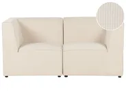 Modular Sofa 2 Seater LEMVIG Corduroy Light Beige_875024
