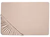 Fitted Sheet HOFUF 160 x 200 cm Cotton Beige