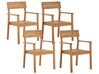 Set di tavolo e 4 sedie da giardino legno acacia chiaro FORNELLI_836352