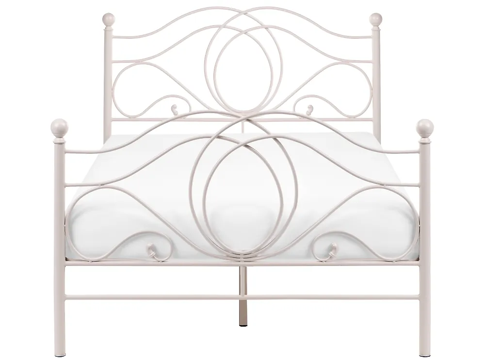 Cama Metal LYRA 120 x 200 cm Creme claro_1161992