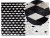 Šedočerný kožený koberec MALDAN 140 x 200 cm_742847