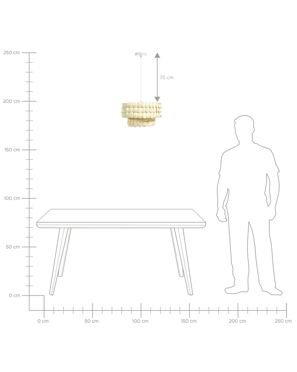 Chandelier KOTMALE Coconut Shell Light Beige_1003599