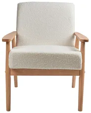 Armchair ESRUM Boucle Light Brown/ White_943329