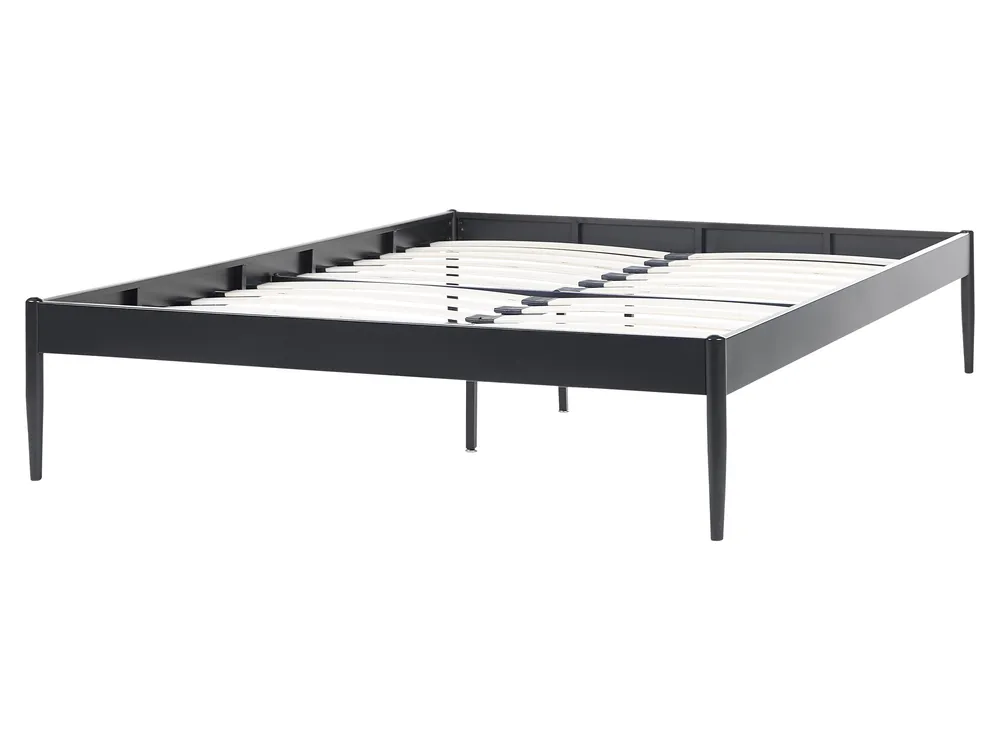 Bed Metal VAURS 160 x 200 cm (EU King Size) Black_827931