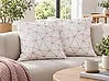 Conjunto de 2 cojines decorativos CLARKIA 45 x 45 cm Algodón Rosa Patrón geométrico