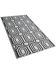 Outdoorteppich BIDAR Schwarz 90 x 180 cm Zweiseitig_734124