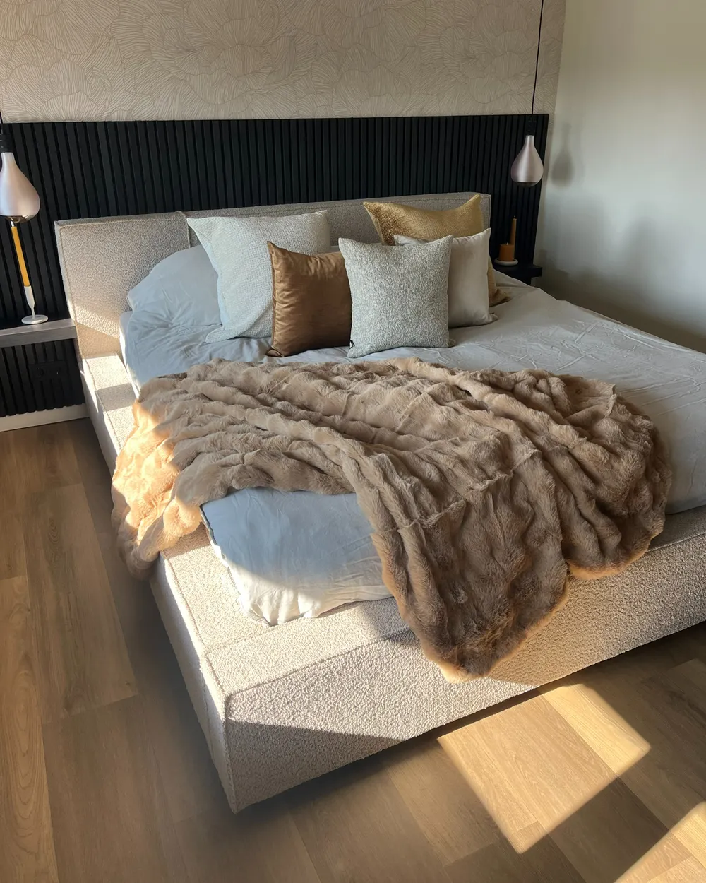 Beliani - Coperta Bayburt 150 X 200 Cm Bianco Sporco