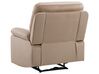 Velvet LED Electric Recliner Living Room Set with USB Port Beige BERGEN_835340