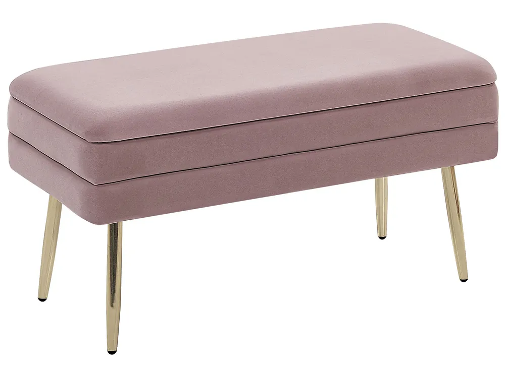 Panca contenitore imbottita DURHAM Velluto Rosa_804279