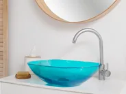 Lavabo da appoggio MOENGO 54 x 36 cm Superficie solida Turchese_891740