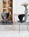 Set of 2 Dining Chairs Black TRACY_929879