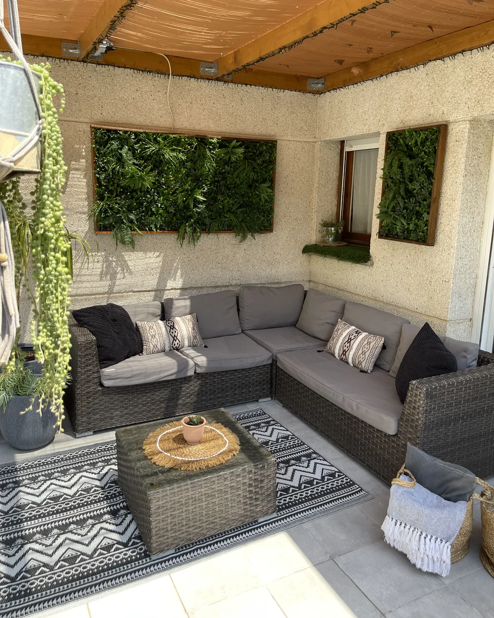 Koc TANGIER Bawełna 130 x 160 cm Czarny_857989
