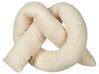 Set of 2 Teddy Cushions 172 x 14 cm Beige GLADIOLUS_891043