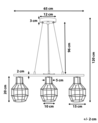 Závěsná lampa v měděné barvě ORNE_798994