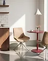 Set of 2 Dining Chairs HAILEY Faux Suede Beige