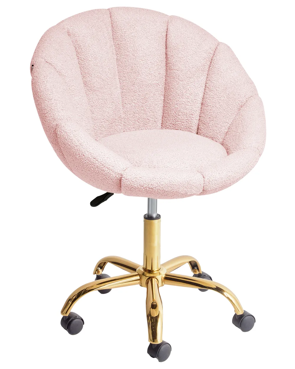 Desk Chair ANNABELLE Boucle Pastel Pink_1000188