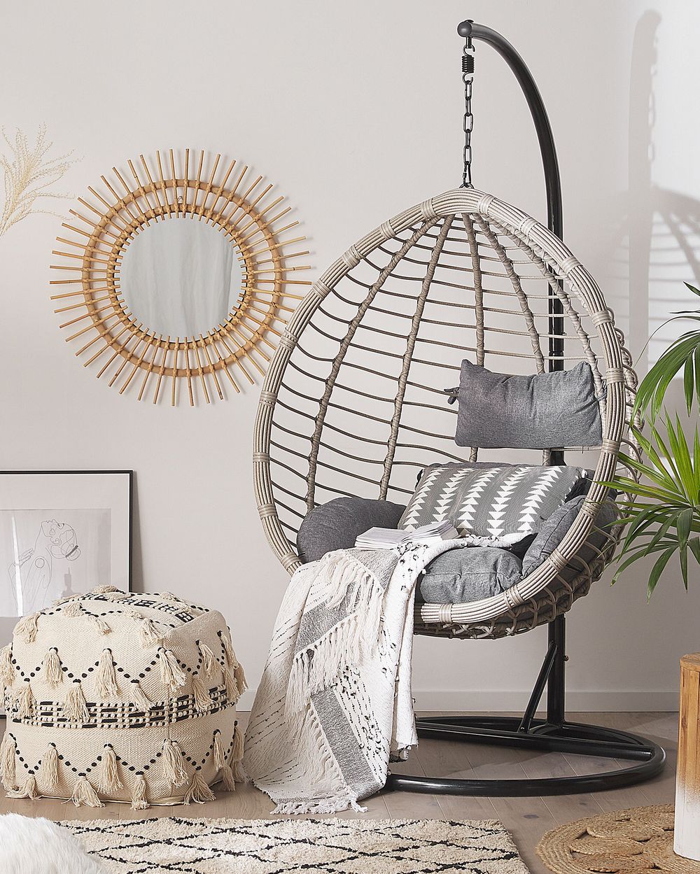 Grey hanging chair deals
