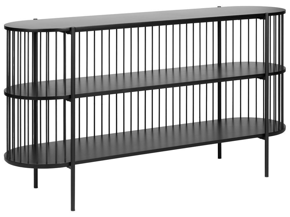 2 Tier Shelving Unit BIRSON 80 cm Black