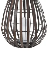 Lanterna a energia solare LUFUPA 61 cm Marrone scuro_1042483