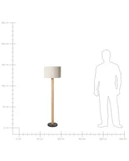 Floor Lamp BELESSA Linen Light Beige_1016993