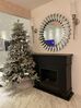 Künstlicher Weihnachtsbaum schneebedeckt 180 cm weiß BASSIE_790886