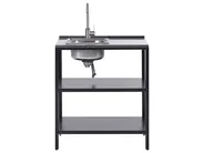 Wyspa kuchenna ogrodowa ze zlewem VILAMA Czarny Metal_872469