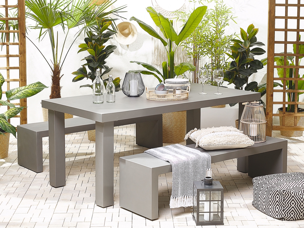Concrete table and bench seats clearance
