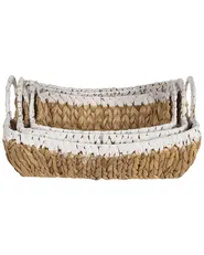 Zestaw 3 koszy CAMPHA Plecionka Naturalny_886149