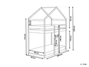 Bunk Bed House Pine Wood LABATUT 90 x 200 cm (EU Single) Light Brown_911507