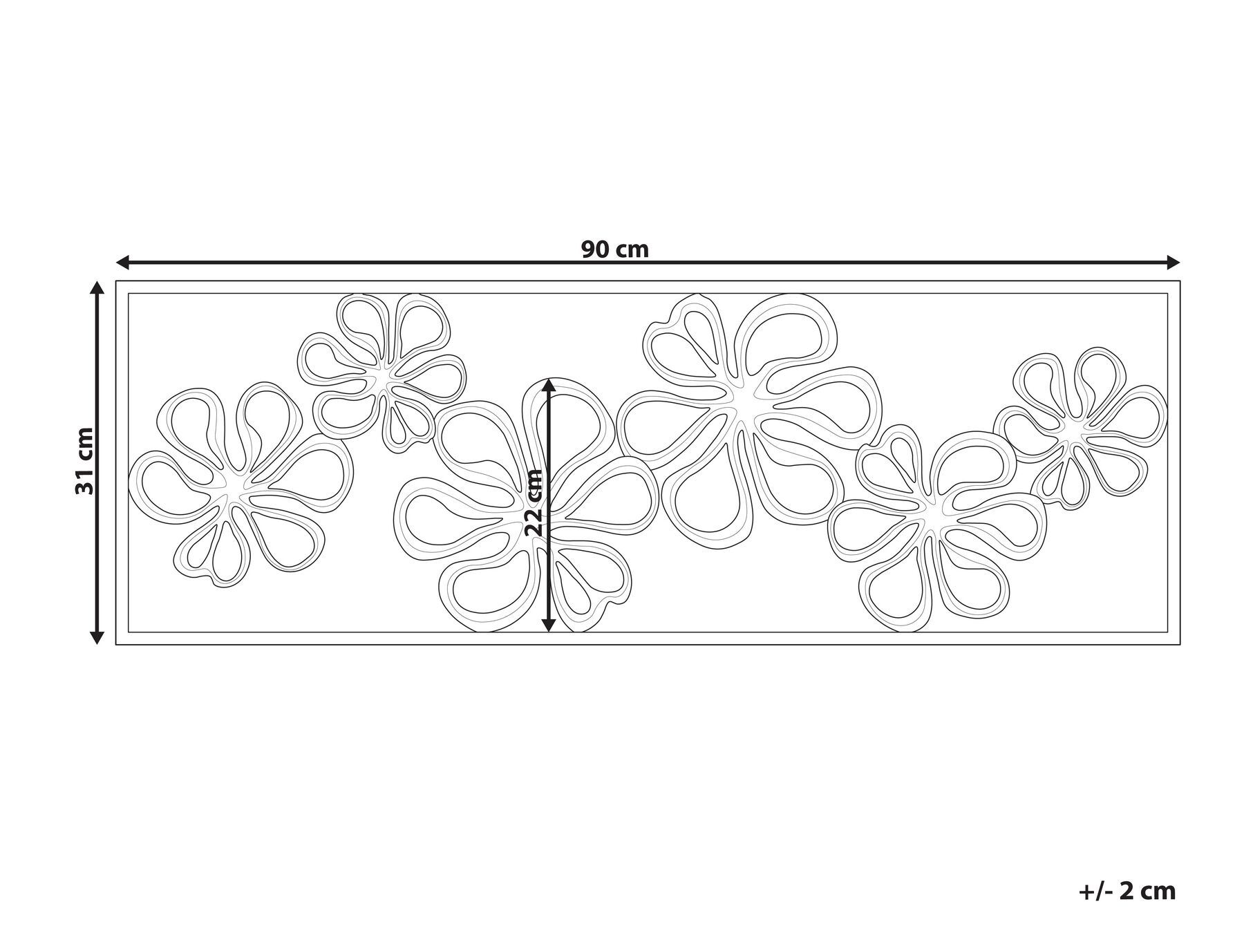 Decorazione da parete Fiore TERBIUM Metallo 56 cm Oro