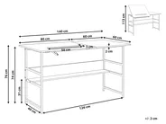Biurko kreślarskie z regulowanym blatem ORAN 140 cm 60 cm Biały_1068890