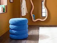 Pouffe SUMPTER Boucle Blue_1176570