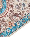 Teppich blau / hellbeige 80 x 300 cm orientalisches Muster Kurzflor GORDES_886638