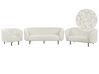 Conjunto de sofás 6 lugares em tecido bouclé preto e branco LOEN_920393