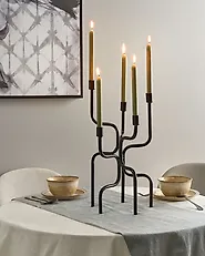 Candelero PORRTELA 50 cm Metal Negro_1184521