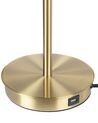 Metal Table Lamp with USB Port Gold ARIPO_851367