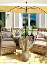 Set de terrasse table et 2 fauteuils en rotin beige PONZA_808970