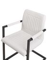 Conjunto de 2 cadeiras de jantar em pele sintética branco creme BRANDOL_790076