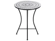 Stolik bistro COMISO 60 cm 60 cm Metal Czarny/ biały_982139