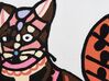 Sada 2 vyšívaných bavlněných polštářů s motivem kočky 50 x 50 cm vícebarevné MEHSANA_829334