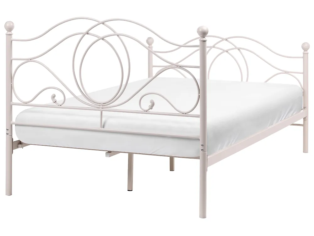 Cama Metal LYRA 120 x 200 cm Creme claro_1161993