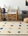 Vlněný koberec gabbeh 160 x 230 cm béžový MISINLI_855535