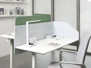 Desk Screen FOLDY 120 x 50 cm Light Grey_1041413