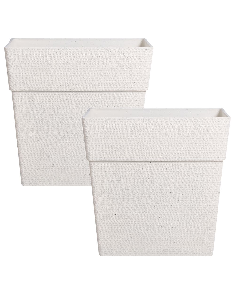 Lot de 2 pots de fleurs NIGELLIA 42 cm Blanc cassé