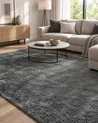 Shaggy Rug DEMRE Dark Grey 200 x 300 cm